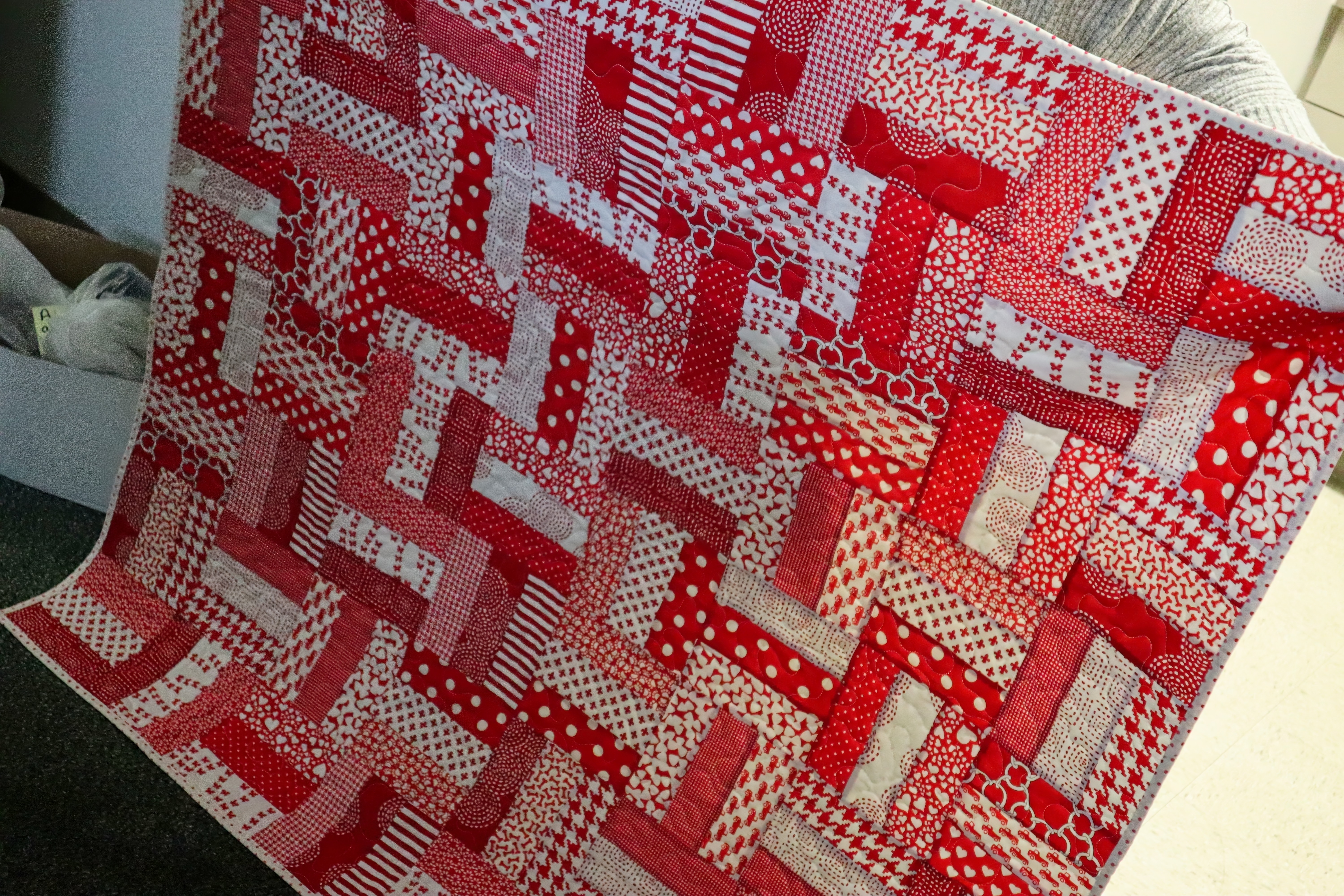 Show-N-Tell Red and White Quilt